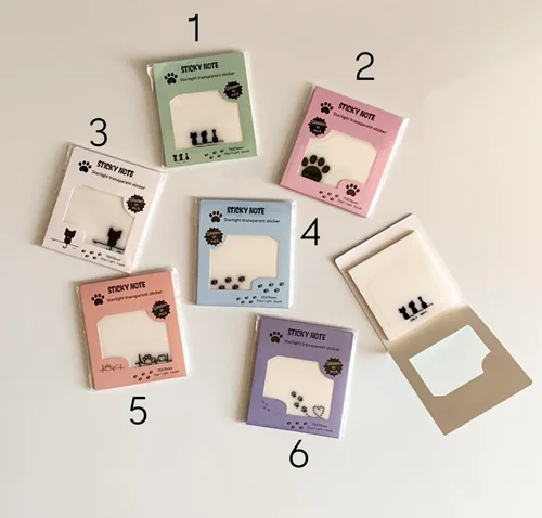 استیک نوت شفاف شاین دار طرح پت