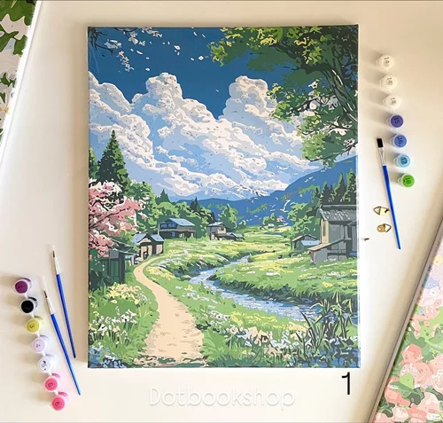 نقاشی بومی شماره گذاری سایز 40 در 50