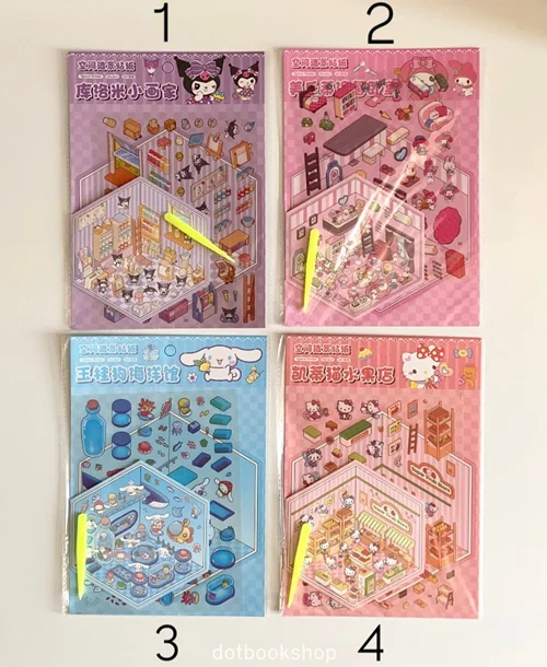 استیکر چیدمانی سه بعدی سانریو با پنس