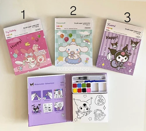 ست کامل نقاشی با آبرنگ سانریو