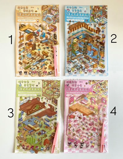 استیکر چیدمانی سه بعدی سانریو با پنس بزرگ